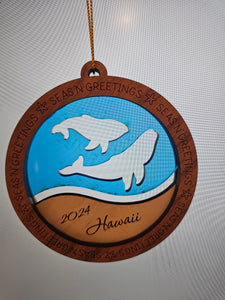 AG Ornament 3 Layer Whale