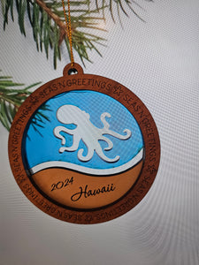 AG Ornament 3 Layer Octopus